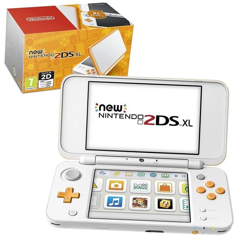 Rengør soveværelset Lager Tvunget Køb New Nintendo 2DS XL Handheld Console - White and Orange - Nintendo 3DS