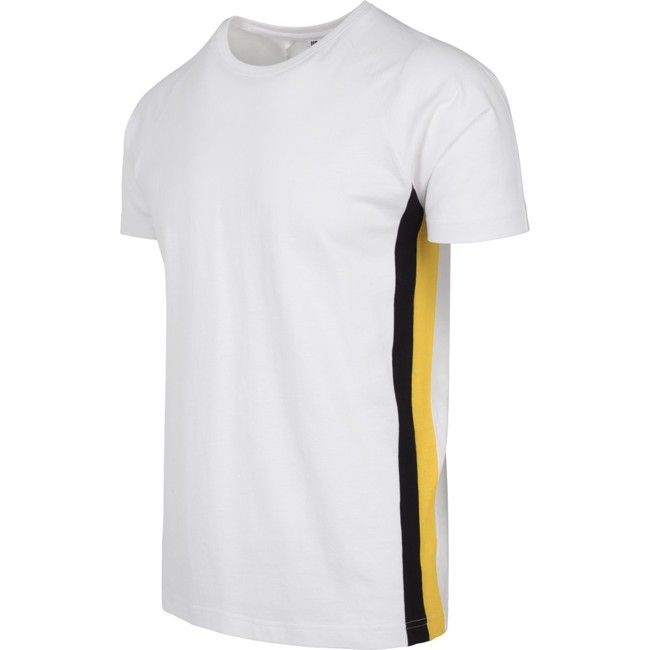 Urban Classics - Raglan Stripe Shirt white / black / yellow