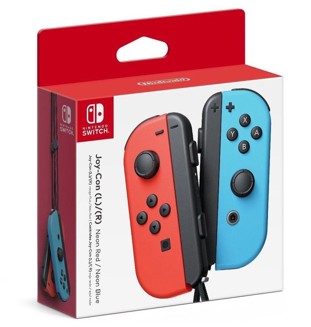 Nintendo Switch Joy-Con Controller Pair - Neon Red (L)&Neon Blue (R) - Videospill og konsoller