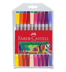 Faber-Castell - Double fibre-tip pen wallet of 20 (151119)
