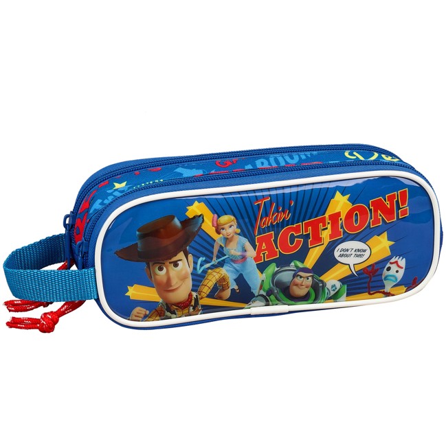 Toy Story Takin 'Action pencil case with two zippers - 21 x 8 x 6 cm - polyester