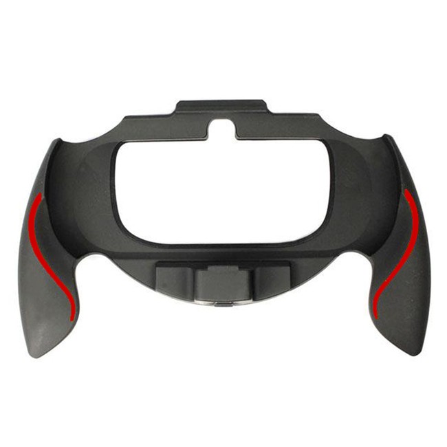ZedLabz soft touch controller grip handle attachment for Sony PS Vita 1000 – red & black