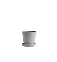 HAY - Flowerpot with saucer Small - Grey