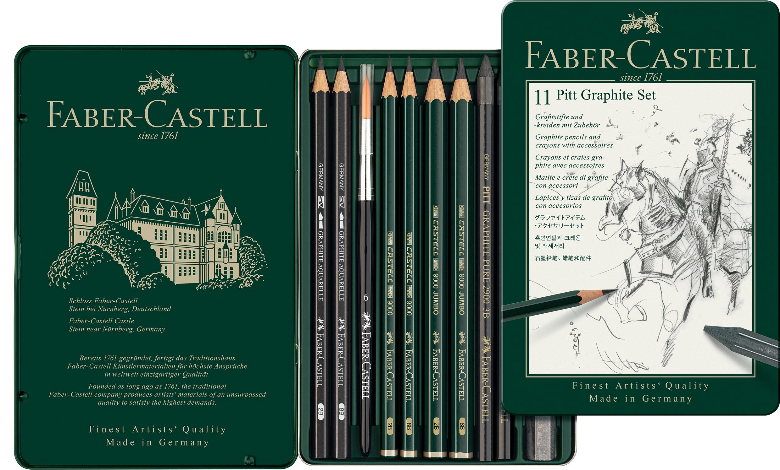 Faber-Castell - Pitt Graphite sæt i tin æske (11 stk) thumbnail-3