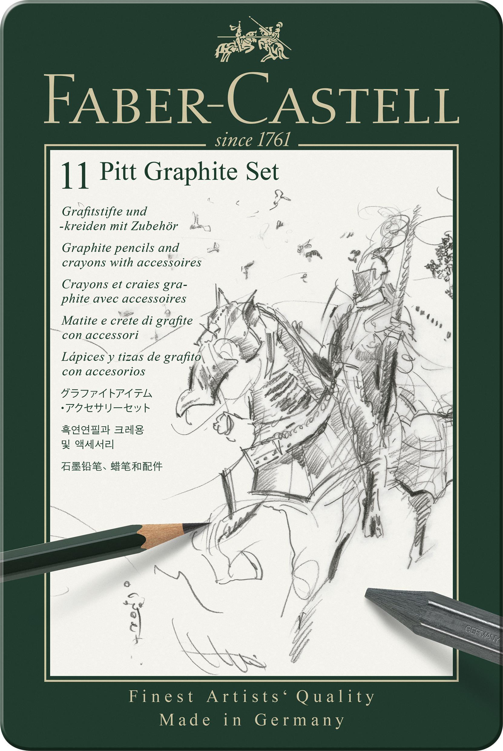 Faber-Castell - Pitt Graphite sæt i tin æske (11 stk) thumbnail-5