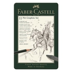 Faber-Castell - Pitt Graphite sæt i tin æske (11 stk)