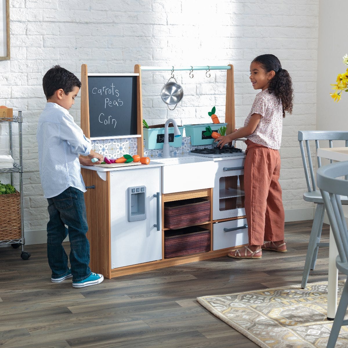 wooden farmhouse play kitchen