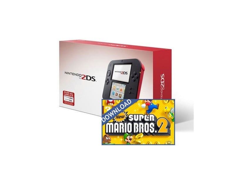 Nintendo 2DS Console - White & Red inkl. Super Mario Bros 2 Special Edition (Download)
