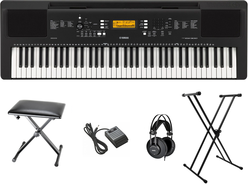 Yamaha - PSR- EW300 - Deluxe Keyboard Pakke