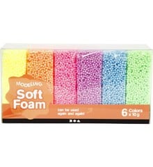 Soft Foam - Mixade Färger (6 x 10 g)