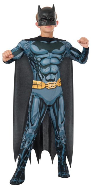 Rubies - Batman -  Deluxe kostume med muskler på brystet - Small (881365)