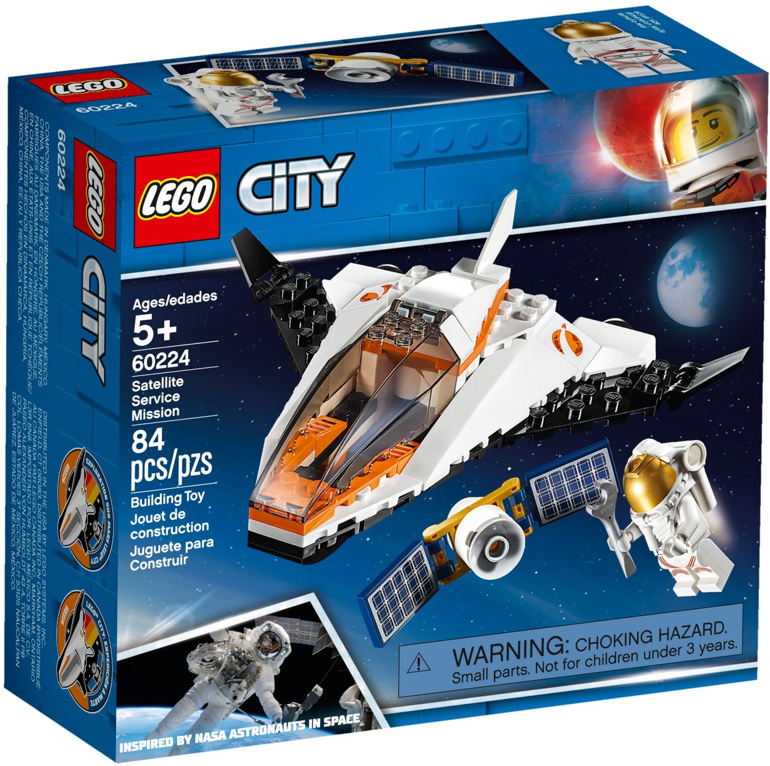 lego spaceship with satellite