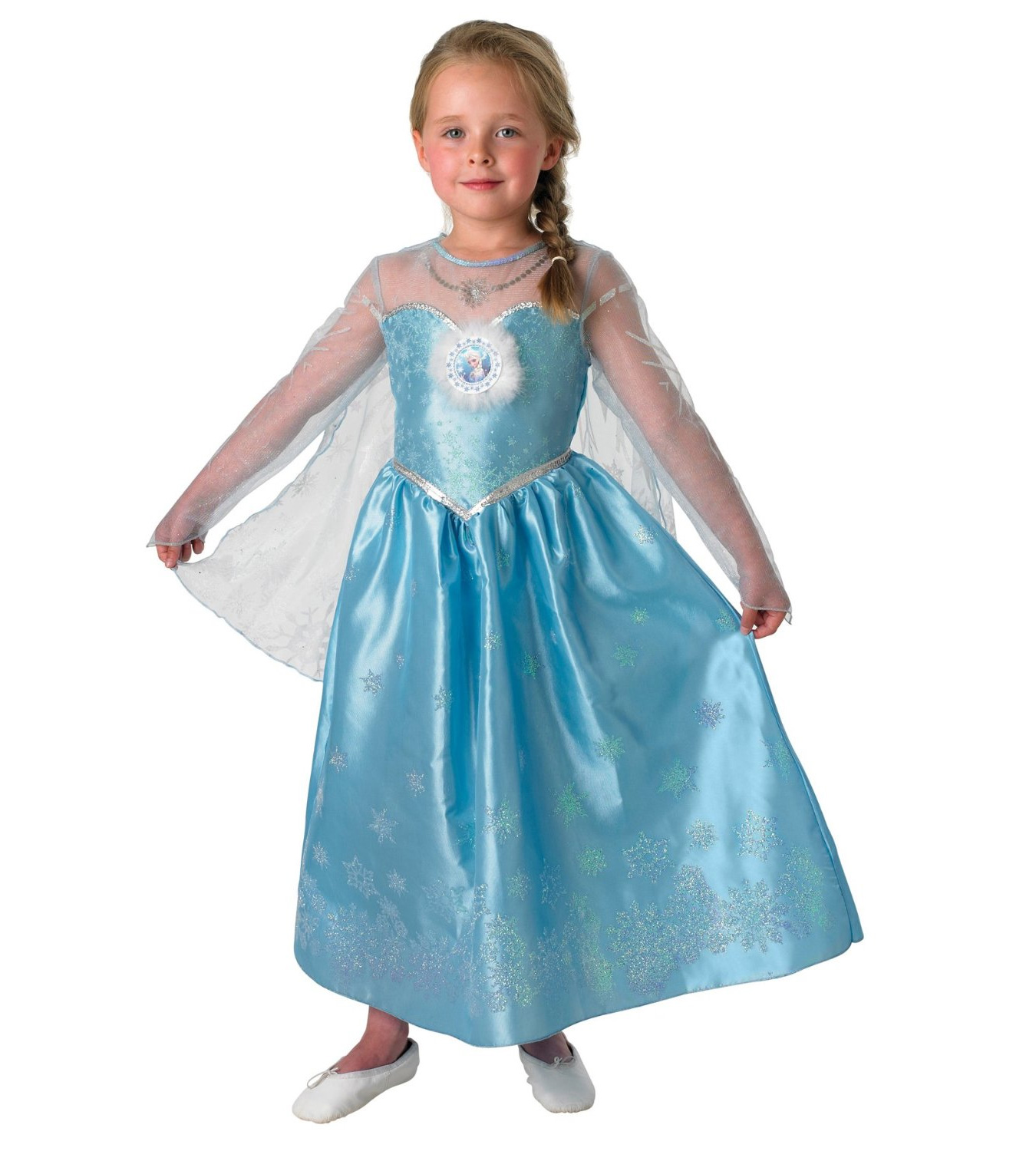 Rubies DELUXE Disney FROZEN ELSA Girls Dress Kids Age 7-8 Years NEW 