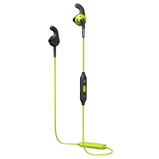 Philips ActionFit RunFree Bluetooth Sports Headphones SHQ6500CL/00 - Green/Black