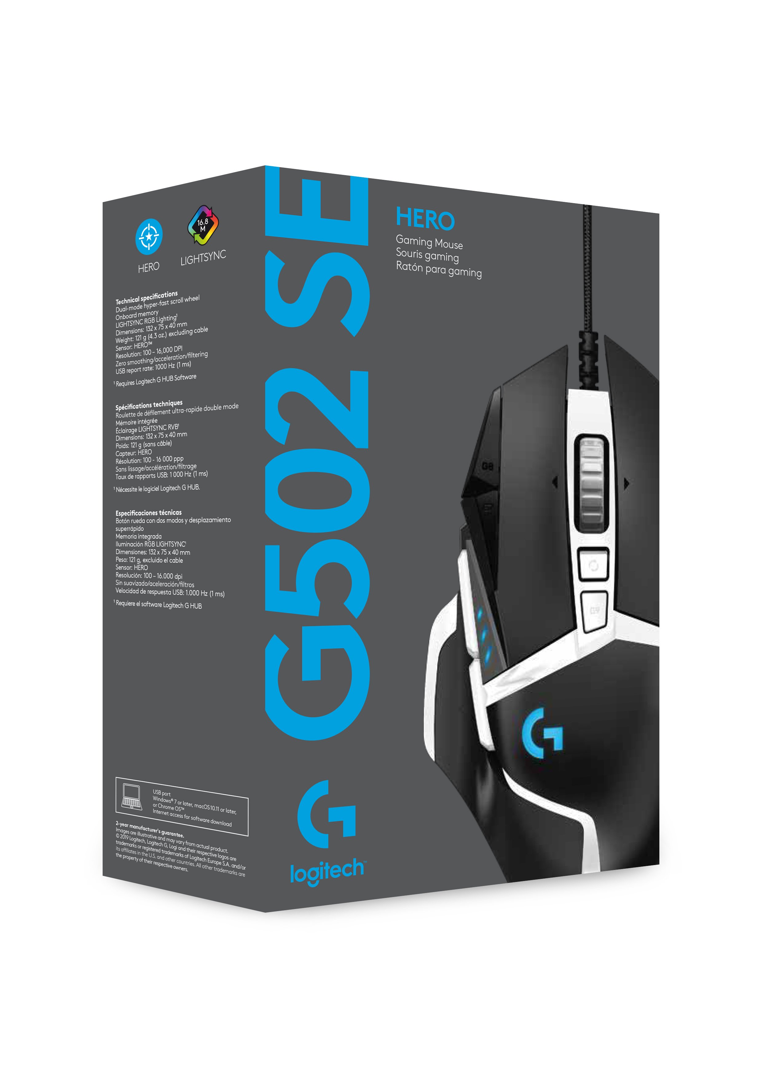 logitech g502 hero gaming mouse software download