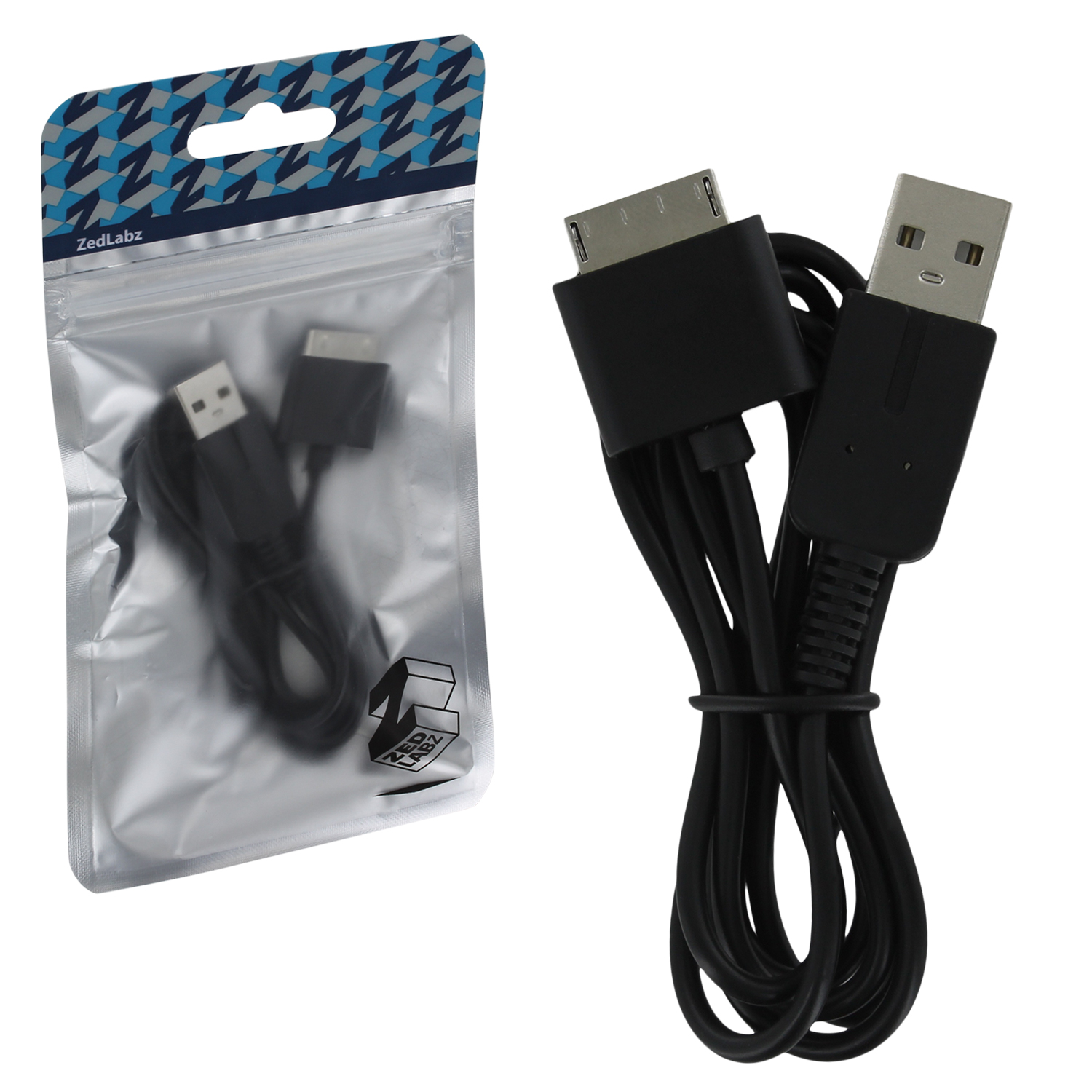 HDE Data and Power Cable for PSP Go Portable System 2-in-1 USB 2.0 Data Sync Transfer and Power Charger Cable for Sony PSP Go Consoles 2 Pack 