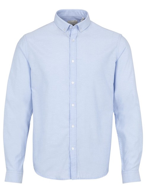 Shine 'Oxford Cotton Blend' Skjorte - Lyseblå