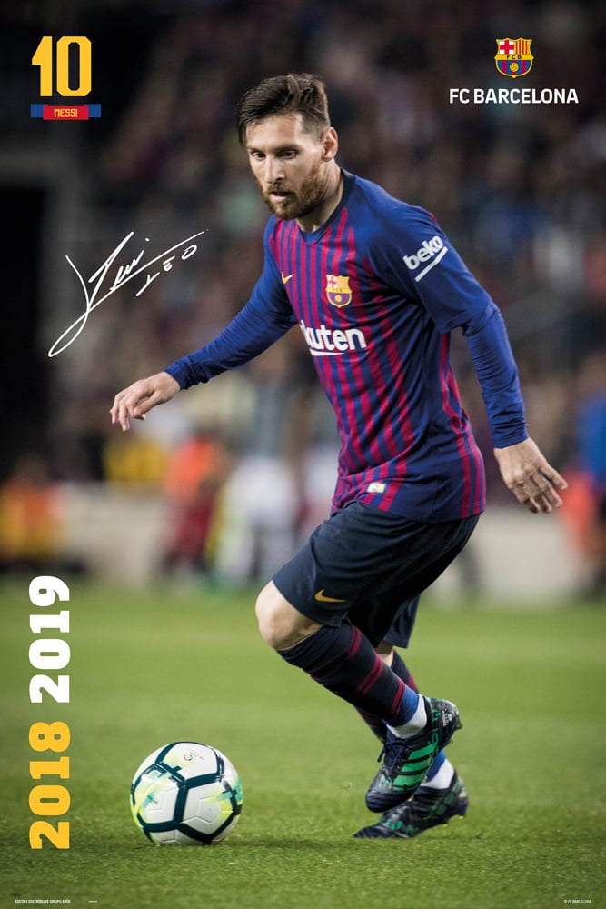 Chaiselong Skæbne Erkende Køb Barcelona FC Messi 18/19 Maxi Poster 61x91.5.cm