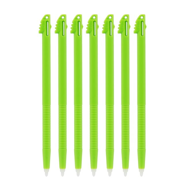 ZedLabz stylus for Nintendo 3DS XL LL ribbed handle touch pen slot in - 7 Pack Pastel Green