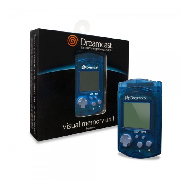 Official sega dreamcast visual display unit vmu memory card - blue