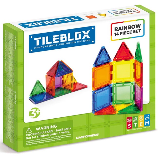 Tileblox -Regnbue - 14 stk sæt (3200)