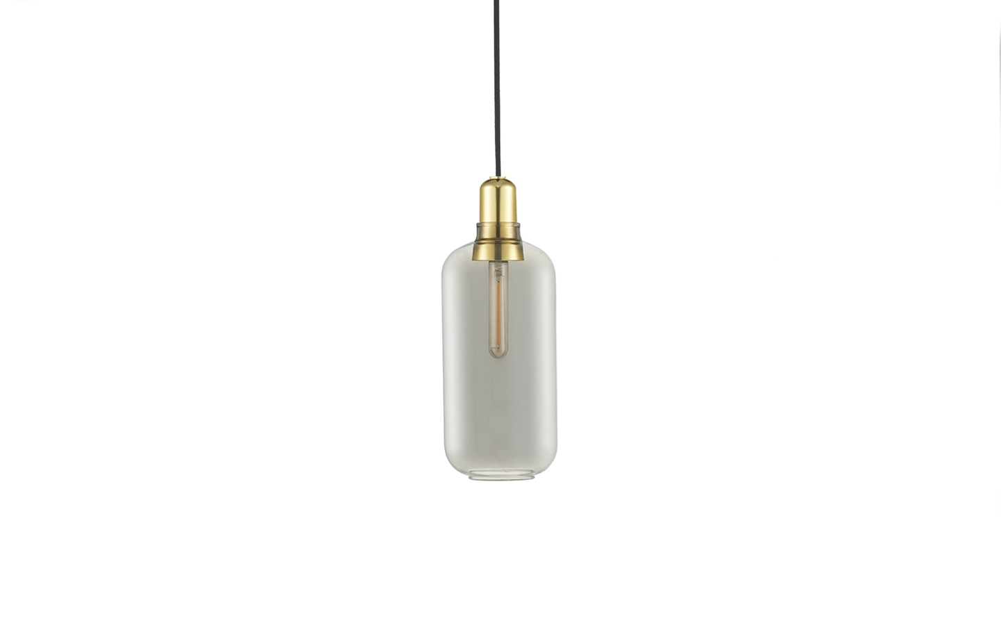 Normann Copenhagen - Amp Lamp Large - Smoke/Brass (502166)