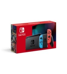 Nintendo Switch Console with Neon Red & Neon Blue Joy-Con (Upgraded Version)
