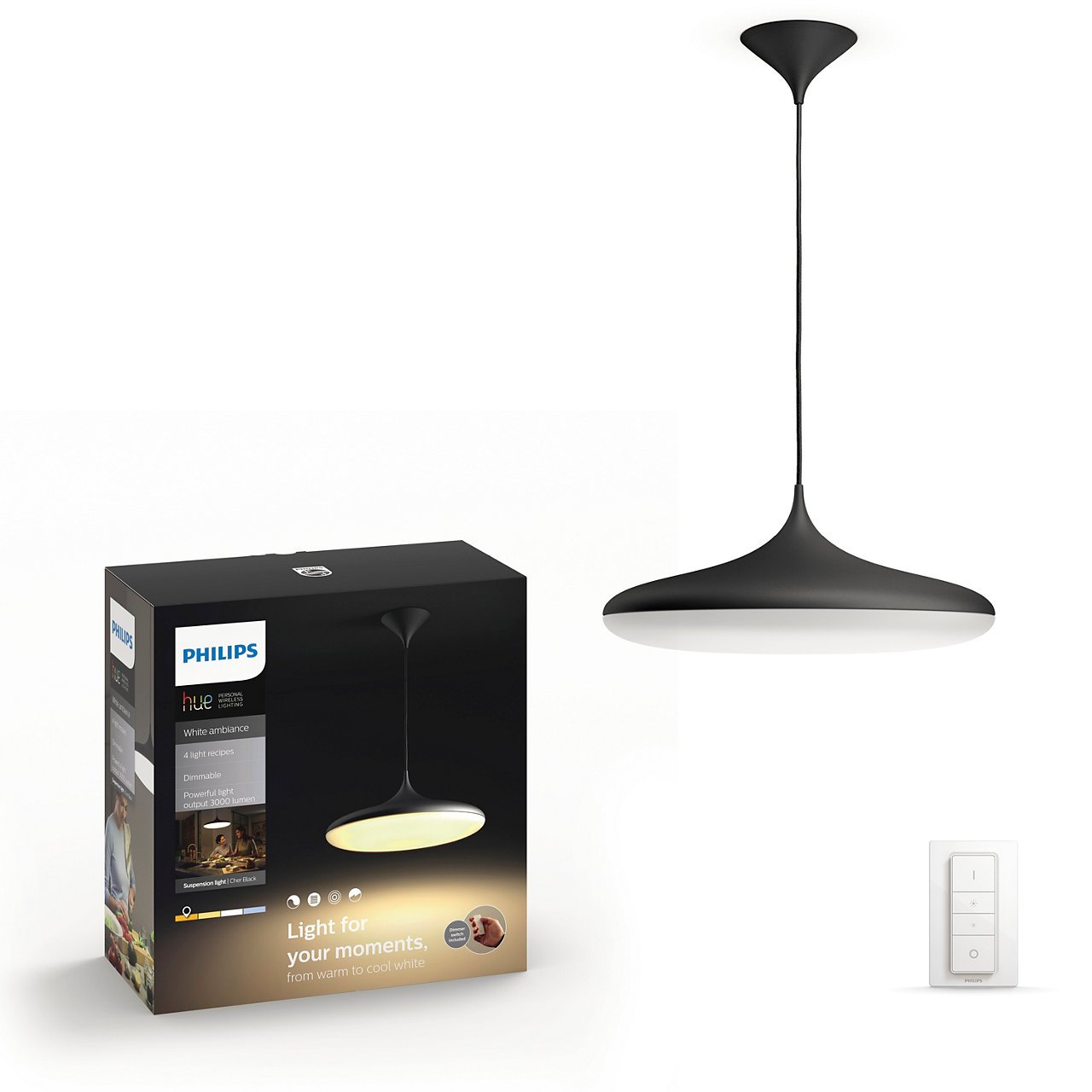 Philips Hue - Connected Cher Suspension light - White Ambiance - E