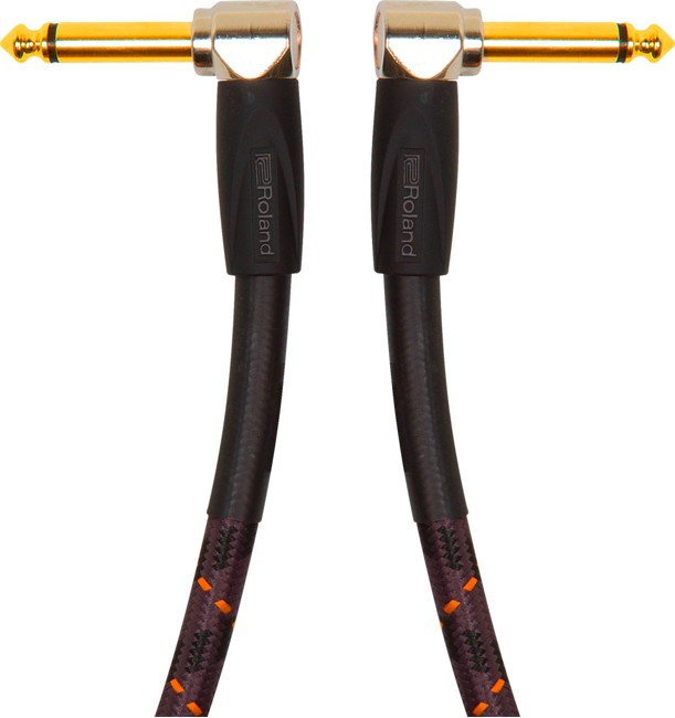 Roland Gold Series Vinkel Instrument Jack Patch Kabel (30 cm)