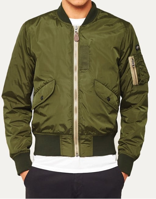 Schott Light Padded MA-1 Bomber Jacket Green