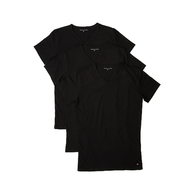 Tommy Hilfiger 3-pack T-shirts V-neck Premium Essentials Black