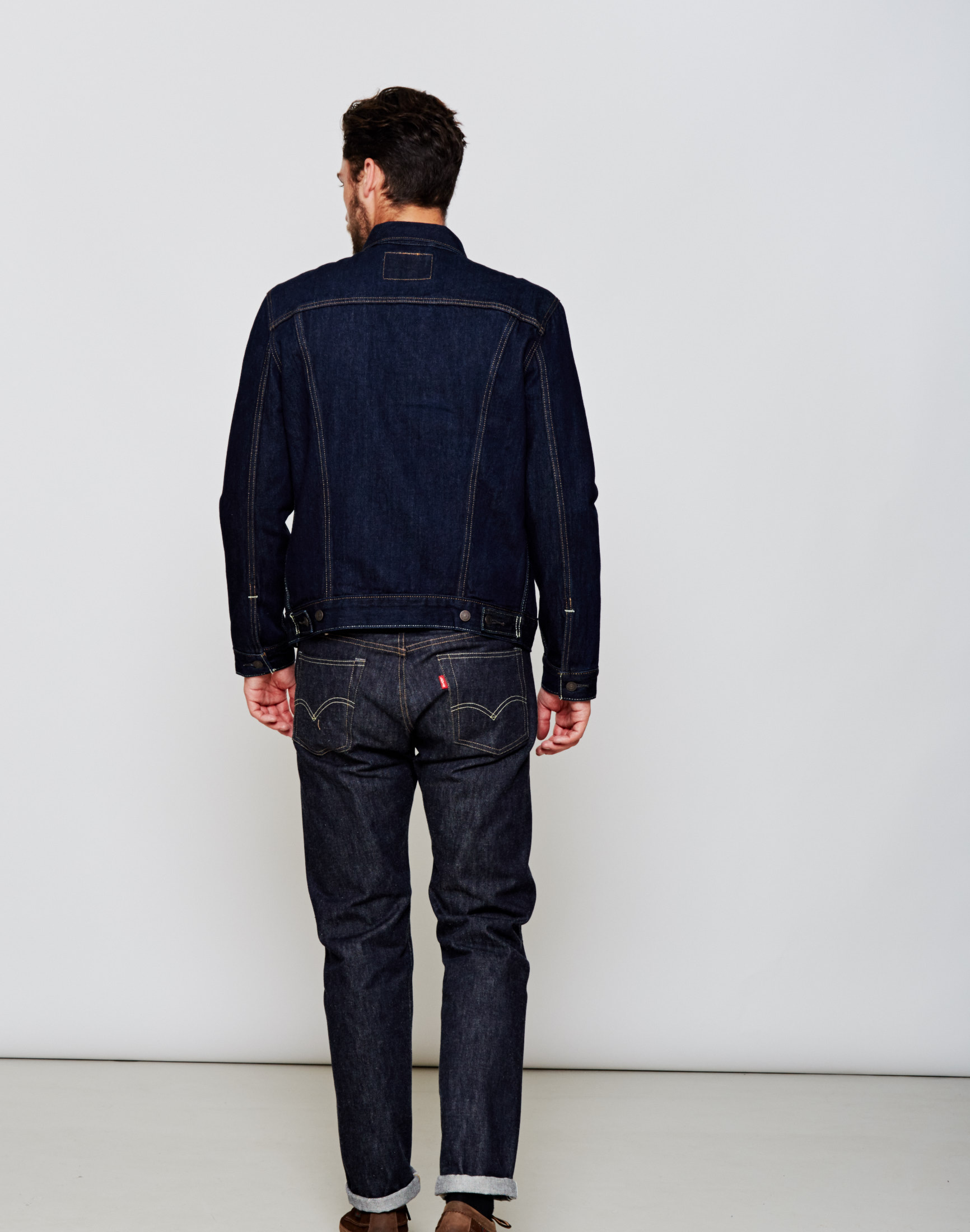 levi's trucker jacket navy