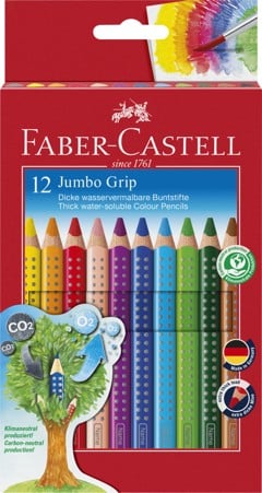 Faber-Castell - Coloured Pencil Jumbo Grip 12 pcs  (110912)