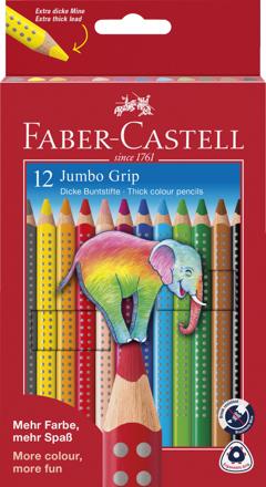 Faber-Castell - Coloured Pencil Jumbo Grip 12 pcs  (110912)