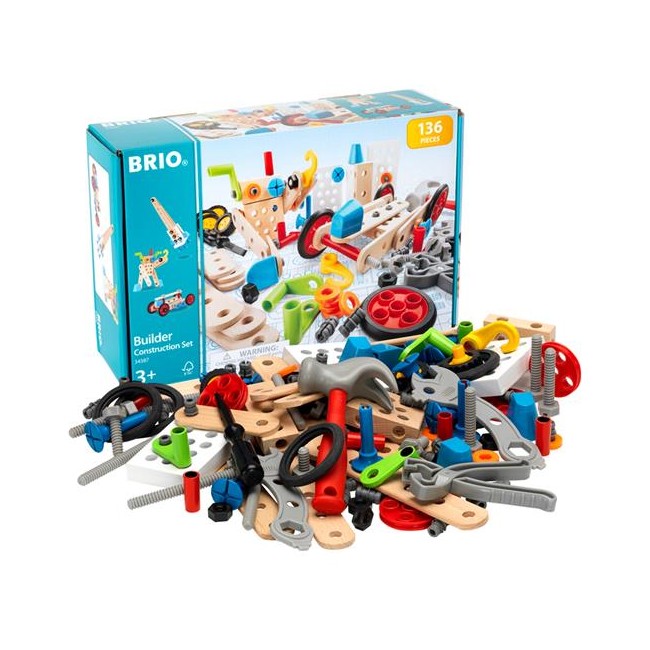BRIO - Builder Bygg och konstruktionssats - 136 delar (34587)