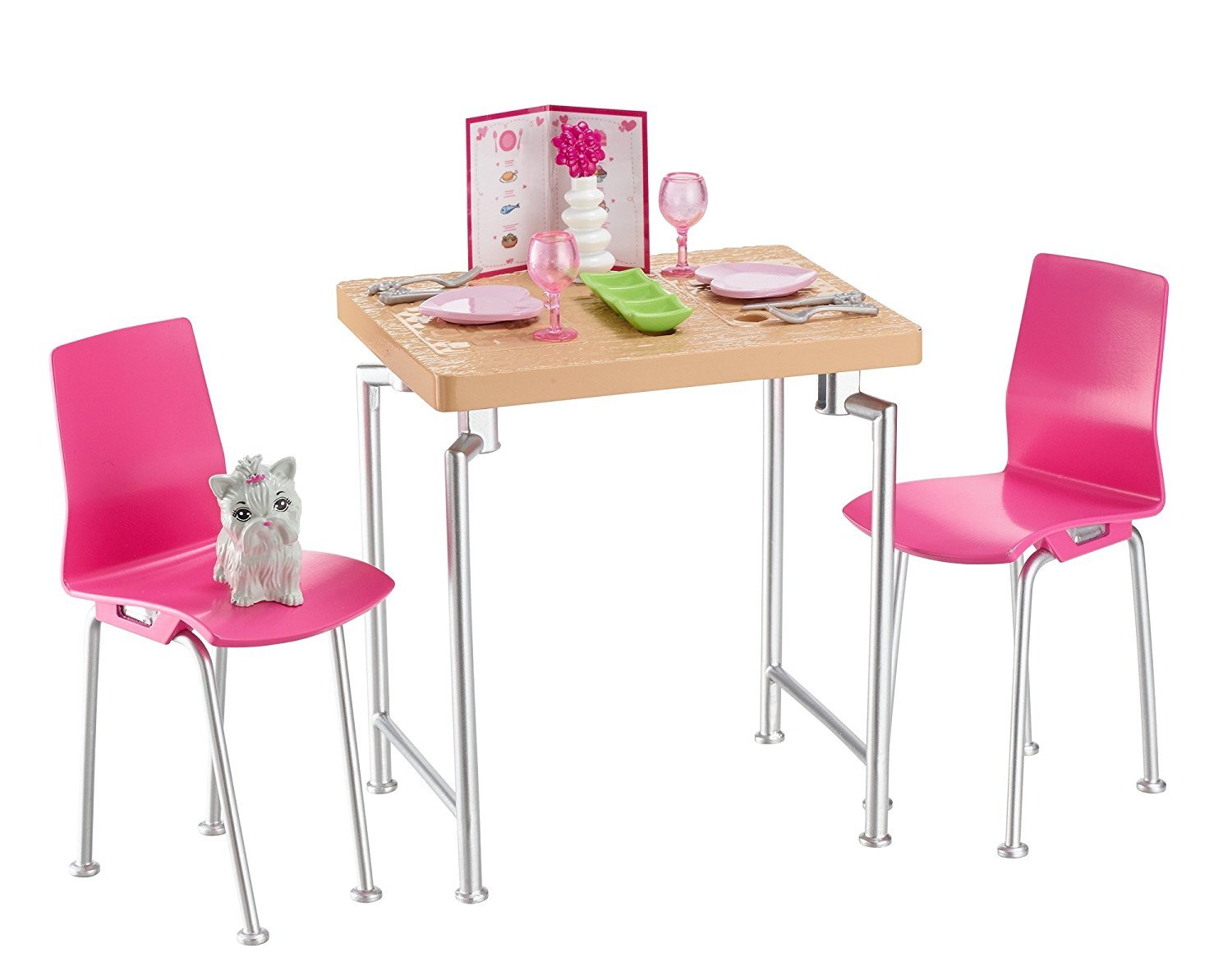 Barbie Indoor Accessory Dining Table Set Doll Children Toy Play 