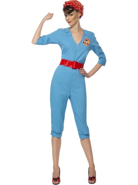 Smiffys - 1940s Factory Girl Costume - Small (22133S)