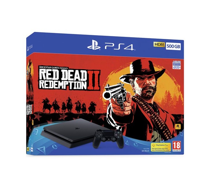 Giv rettigheder uld affældige Køb Playstation 4 Console - 500GB (Red Dead Redemption 2)