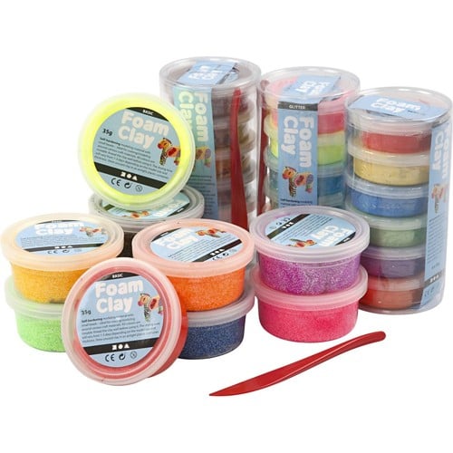 Foam Clay – Blandade färger – 28 burkar