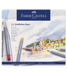 Faber Castell - Goldfaber akvarel farveblyamter i metalæske, 24 stk (114624)