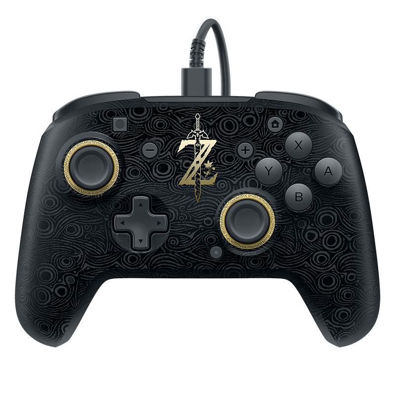 Switch Breath of Wild Faceoff Deluxe Wired Pro Controller