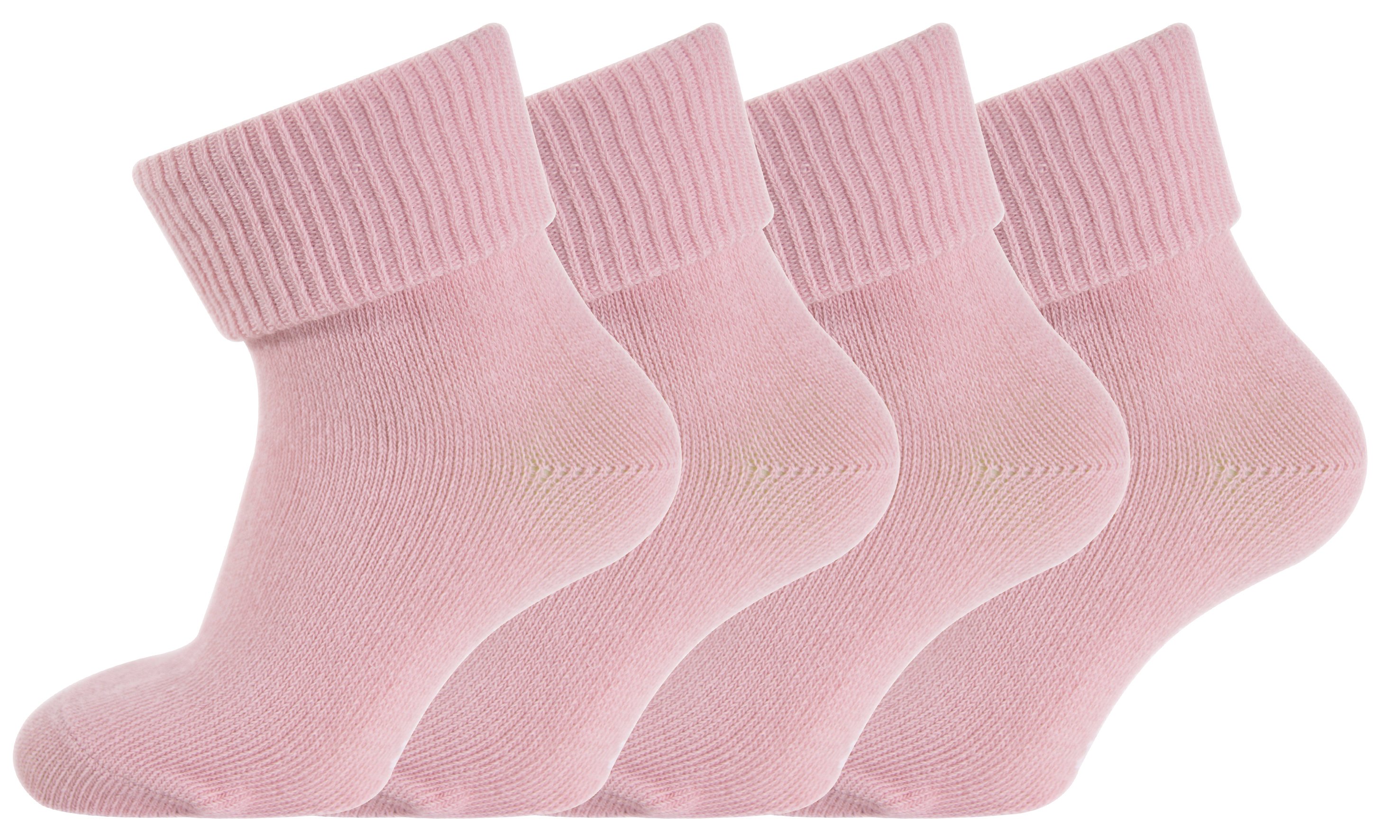 de Er deprimeret højde Køb Melton - Baby Sokker Ensfarvet - 4-pk - Rosa (600140-509)