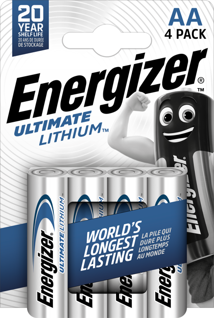 Energizer - Batteri AA/LR6 Ultimate Lithium - Pakke med 4