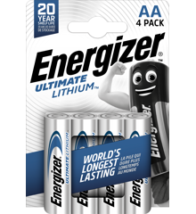 Energizer - Batteri AA/LR6 Ultimate Lithium - Pakke med 4