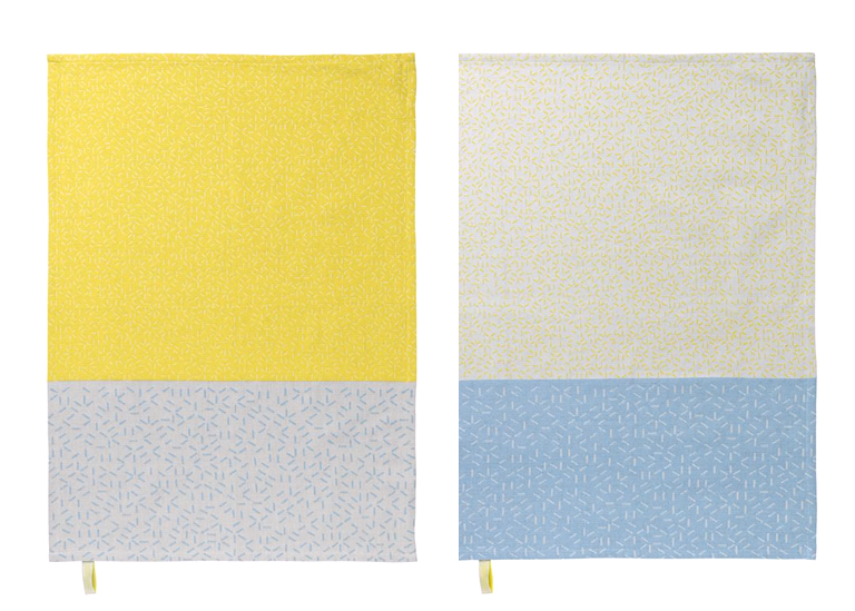 yellow tea towels