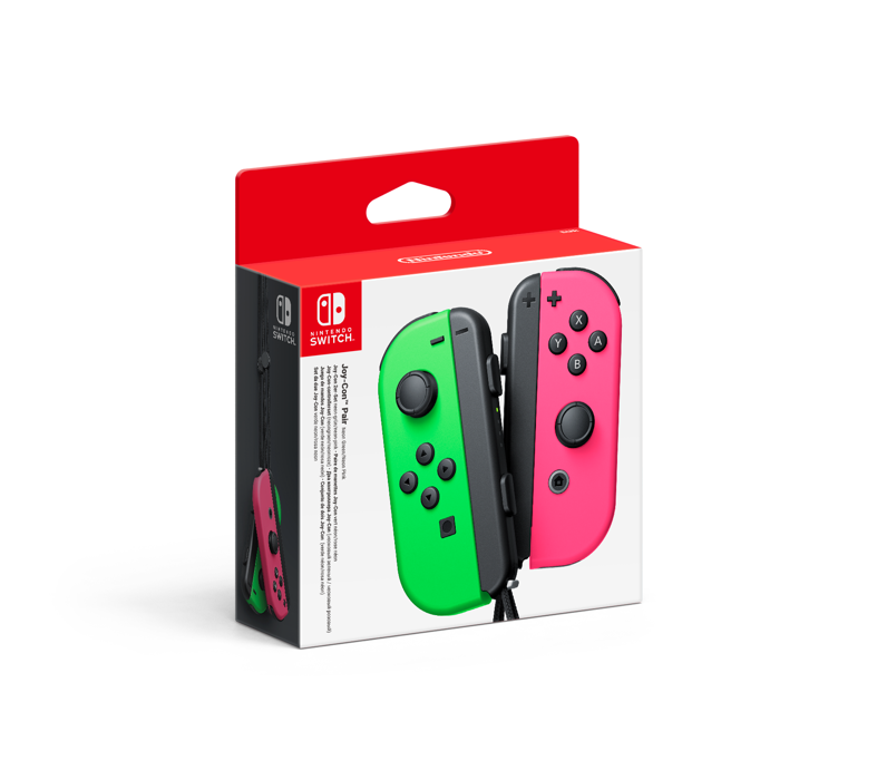Nintendo Switch Joy-Con Controller Pair - Neon Green / Neon Pink (L + R)