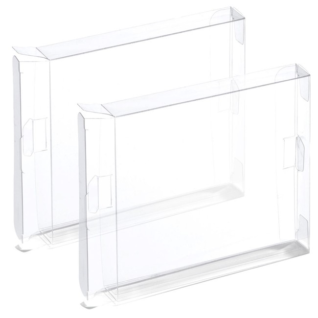 Display case for NES Nintendo plastic box games ZedLabz - 2 pack clear