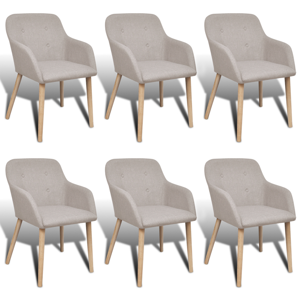 set of 6 upholstered dining chairs