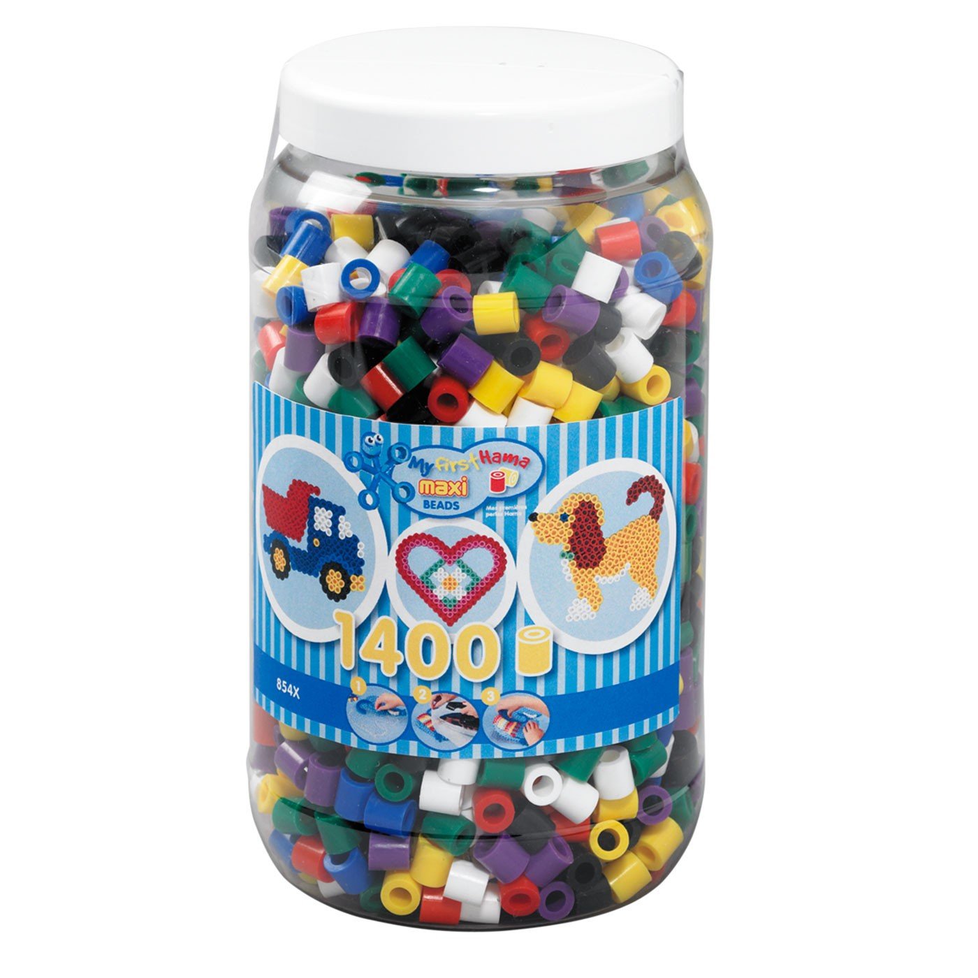 HAMA - Maxi Beads - Beads in bucket - 1400pcs (8540) - Leker