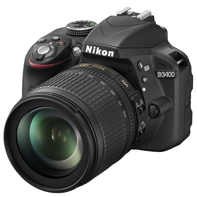 Nikon D3400 + AF-P 18-55VR Digital SLR Camera & Lens Kit - Black